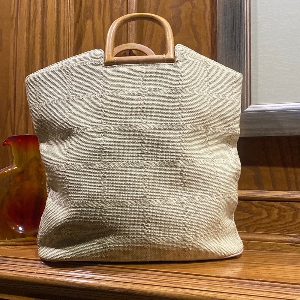 Fossil large woven tote bag